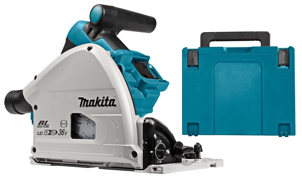 Makita DSP600PT2J1 36V (2x 18V) Li-Ion Accu Invalzaag Set (2x 5,0Ah Accu) In Mbox Incl. Geleiderail - 165 X 20 Mm - Koolborstelloos 2 Makita DSP600PT2J1 36V (2x 18V) Li-Ion Accu Invalzaag Set (2x 5,0Ah Accu) In Mbox Incl. Geleiderail - 165 X 20 Mm - Koolborstelloos - Afbeelding 2
