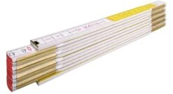 Stabila 1128 Duimstok - Hout - Wit/geel - 2m