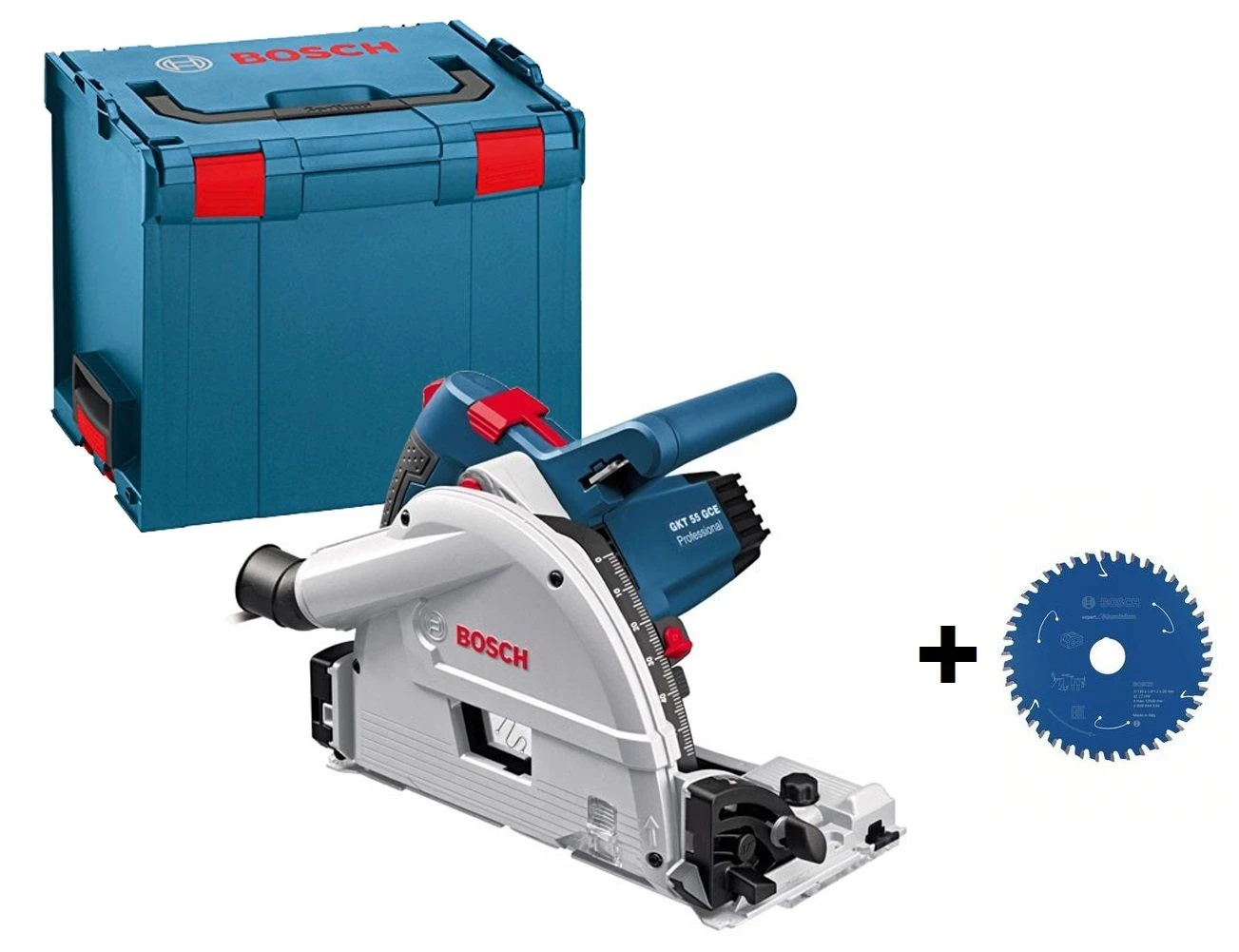 Bosch GKT 55 GCE Invalzaag In L-Boxx - 1400W - 165mm Met Extra Zaagblad 1 Bosch GKT 55 GCE Invalzaag In L-Boxx - 1400W - 165mm Met Extra Zaagblad