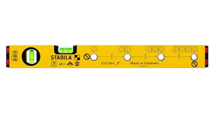 Stabila 70 Electric / 16135 Electric Waterpas Voor Electriciens - 430mm 1 Stabila 70 Electric / 16135 Electric Waterpas Voor Electriciens - 430mm