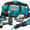 Makita DLX6044PT 18V Li-Ion Accu 6 Delige Combiset (3x 5.0Ah Accu) In Tas