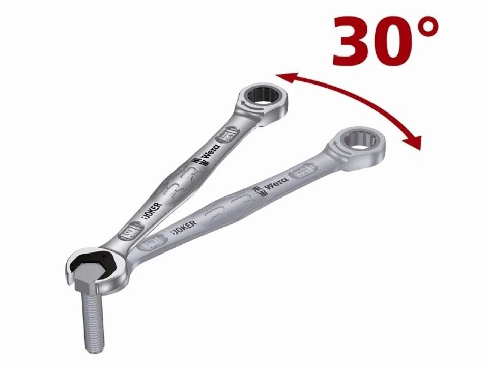 Wera 05073290001 4-delige Joker Steek-/ringratelsleutelset - 10-19mm 2 Wera 05073290001 4-delige Joker Steek-/ringratelsleutelset - 10-19mm - Afbeelding 2