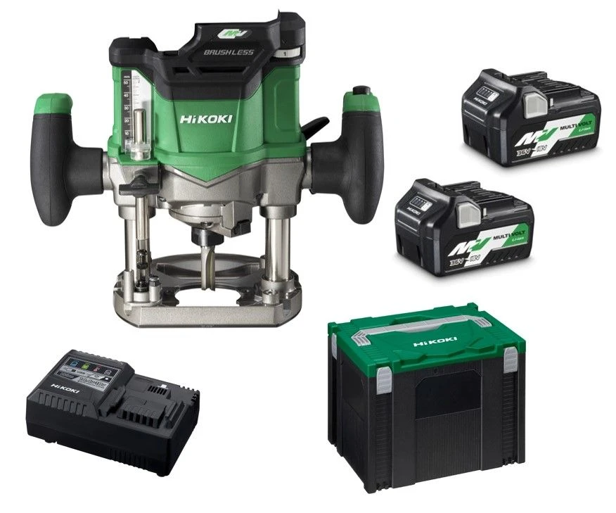 HiKOKI M3612DAWPZ Accu Bovenfreesmachine - 36 V / 2 X 2.5 Ah MULTI-VOLT / HSC IV Koffer 1 HiKOKI M3612DAWPZ Accu Bovenfreesmachine - 36 V / 2 X 2.5 Ah MULTI-VOLT / HSC IV Koffer
