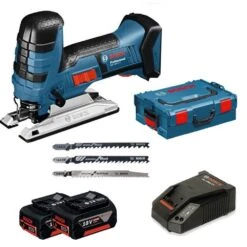 Bosch GST 18 V-LI S 18V Li-Ion Accu Decoupeerzaag Set (2x 5.0Ah Accu) In L-Boxx - T-greep - Variabel - 06015A5104