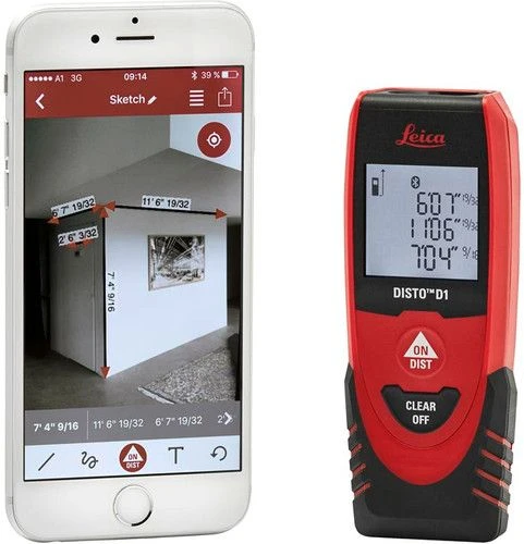 Leica Disto D1 Laserafstandsmeter - Bluetooth - 40m - 843418 3 Leica Disto D1 Laserafstandsmeter - Bluetooth - 40m - 843418 - Afbeelding 3