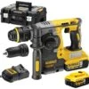 DeWalt DCH274P2T 18V Li-Ion Accu SDS-plus Combihamer Incl. Snelspanboorkop Set (2x 5.0Ah Accu) In TSTAK - 2,1J - Koolborstelloos - DCH274P2T-QW