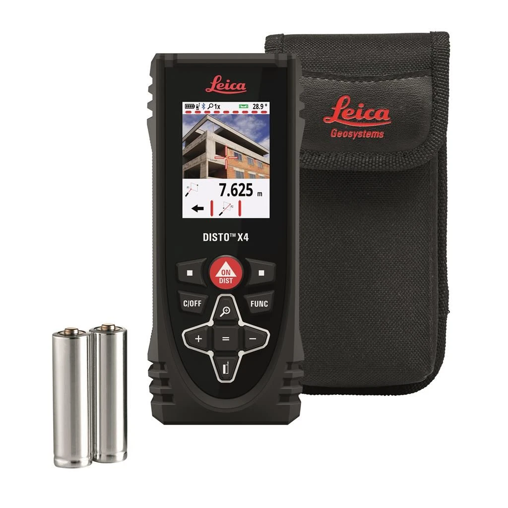 Leica Disto X4 Afstandsmeter Met Camerafunctie In Tas - Bluetooth - 150m - 855107 1 Leica Disto X4 Afstandsmeter Met Camerafunctie In Tas - Bluetooth - 150m - 855107