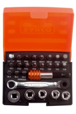 Bahco 2058/S26 26-Delige Bit- En Doppenset - 1/4''